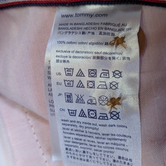 Tommy Hilfiger Custom Fit Mens Polka Dot Chino Pants Coral Pink Size 38 - Picture 6 of 9